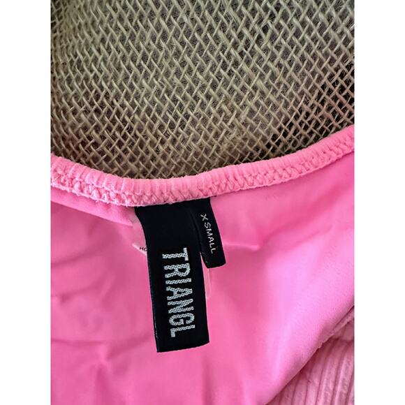 Triangl Ribbed PIPA Bikini Bottoms High Leg Hip Light Pink Swim - Picture 4 of 6